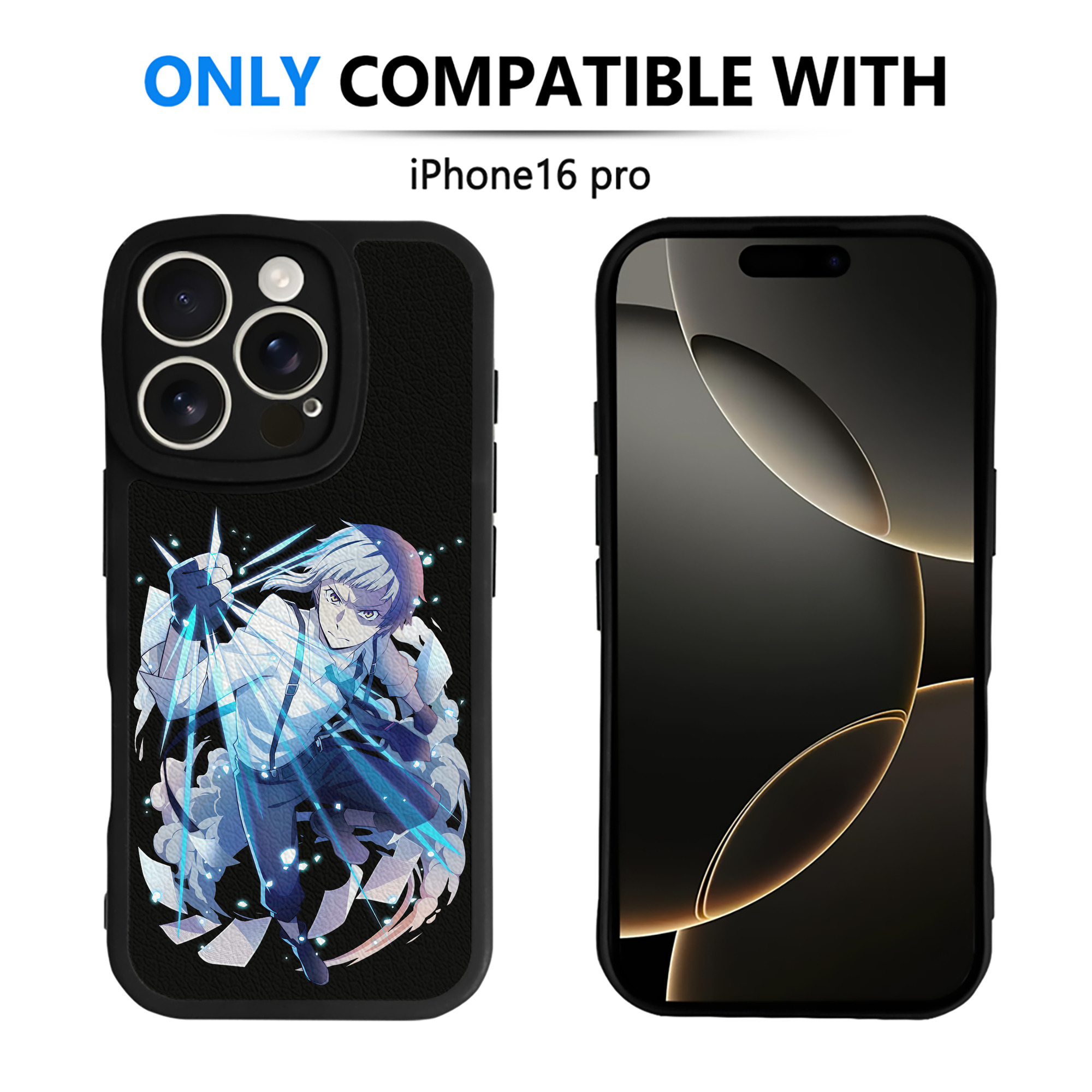 （画像用） 文豪ストレイドッグス Bungo Stray Dogs 【iPhone 16シリーズ対応】シリコンスマホケース（レザー調） 材質：シリコン